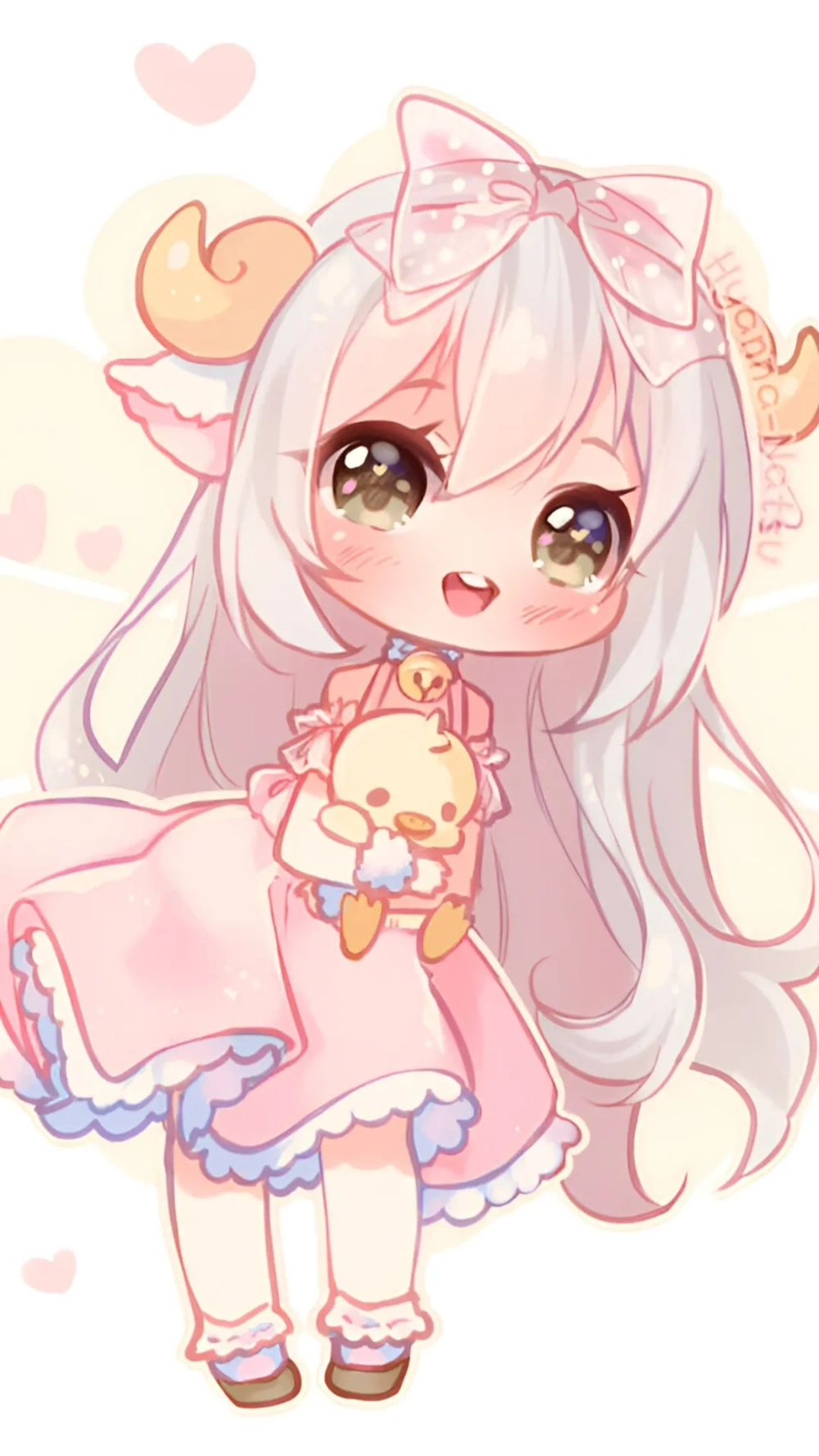 Hình nền điện thoại anime chibi đáng yêu, xinh xắn