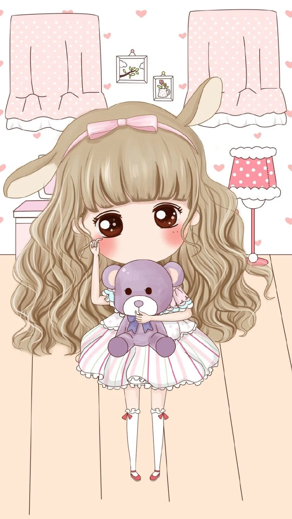 Hình nền chibi anime ngọt ngào và dễ thương cho mọi dòng điện thoại