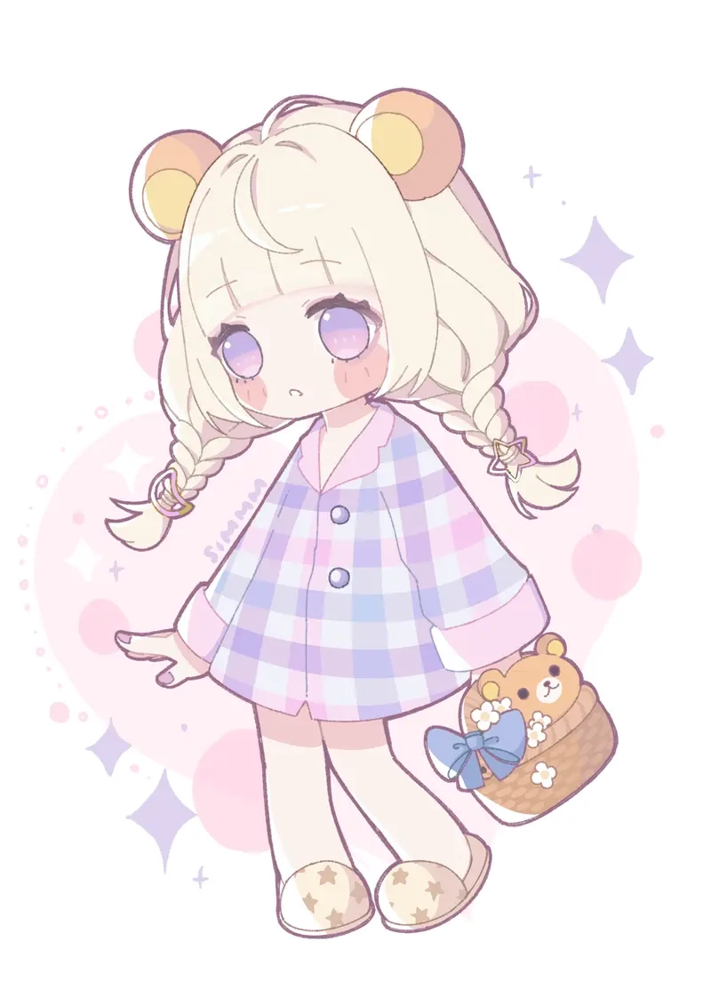 Bộ hình nền con gái chibi siêu yêu cho fan nữ