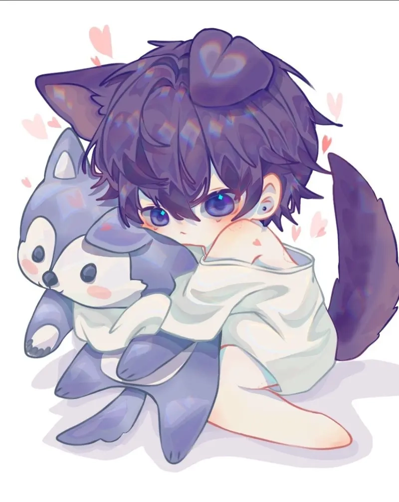 Dễ thương khó cưỡng với hình nền cute chibi nam