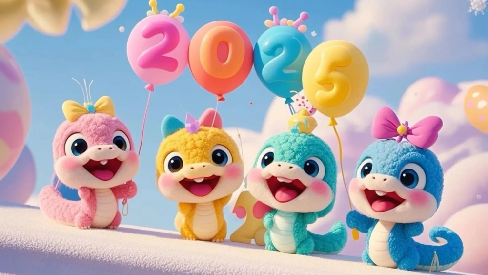 Hình nền con rắn 2025 cute dành cho tín đồ yêu sự dễ thương
