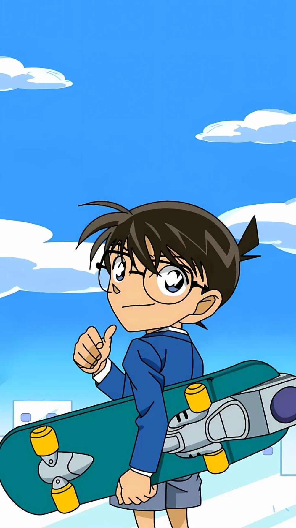 Mỗi lần mở máy đều tan chảy với hình nền cute Conan