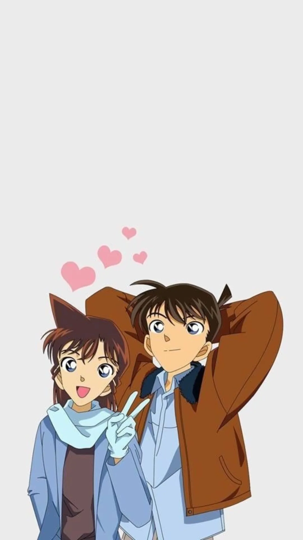 Dễ thương siêu cấp với hình nền Conan và Ran cute