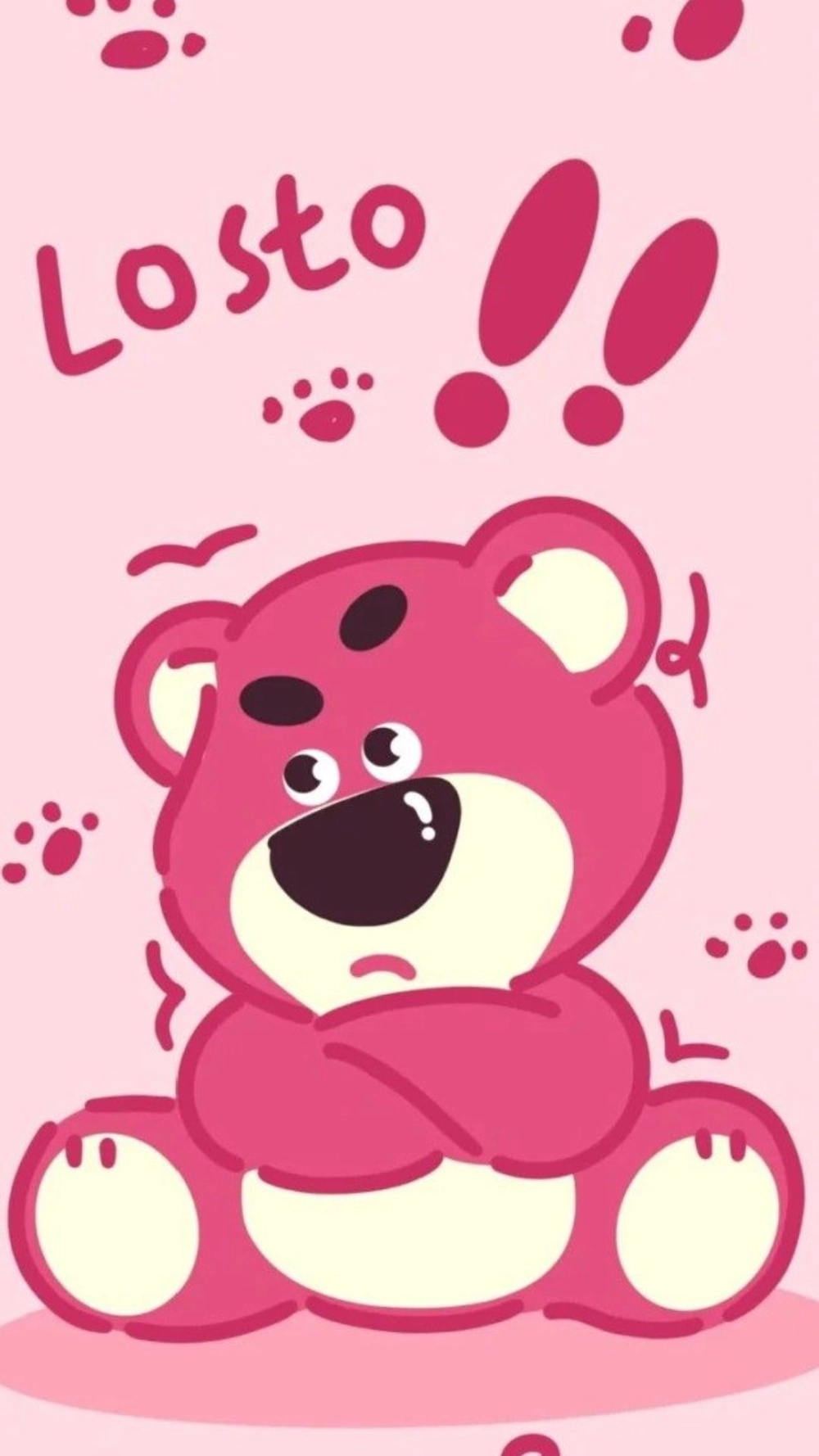 Hình nền gấu dâu cute chibi cho điện thoại đáng yêu