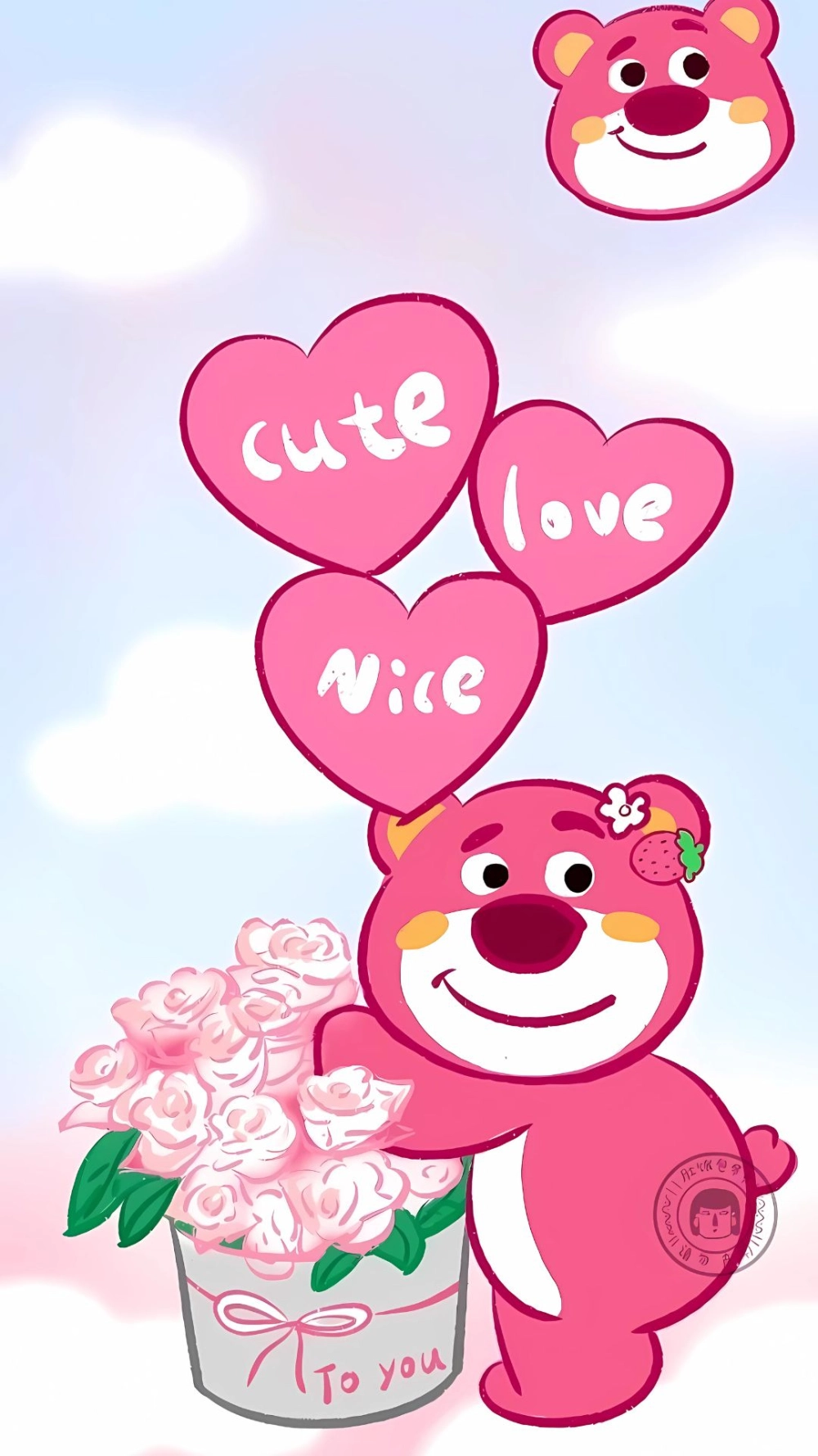 Tải ngay hình nền gấu dâu cute nhất cho điện thoại