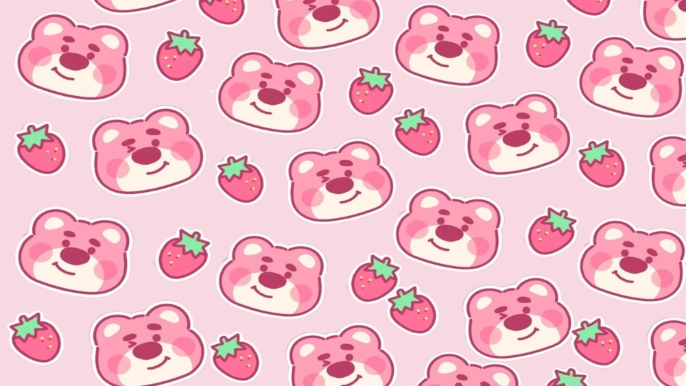 Tải ngay hình nền máy tính gấu dâu cute