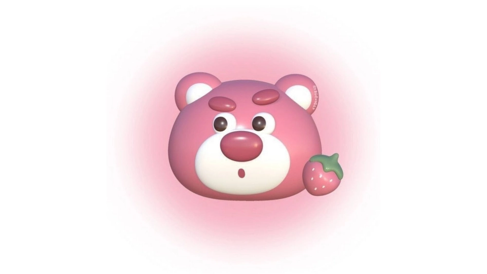 Hình nền đẹp 3d cute gấu dâu cho bạn