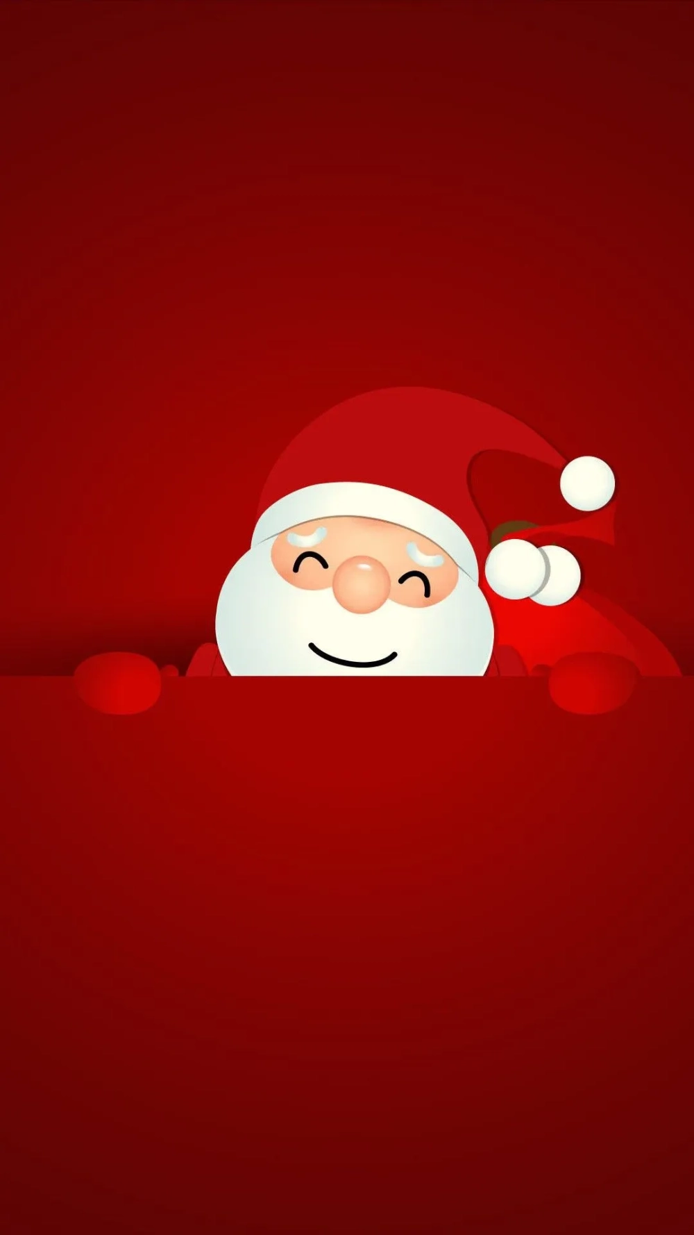 Cùng chiếc điện thoại xinh xắn với hình nền ông già noel dễ thương này