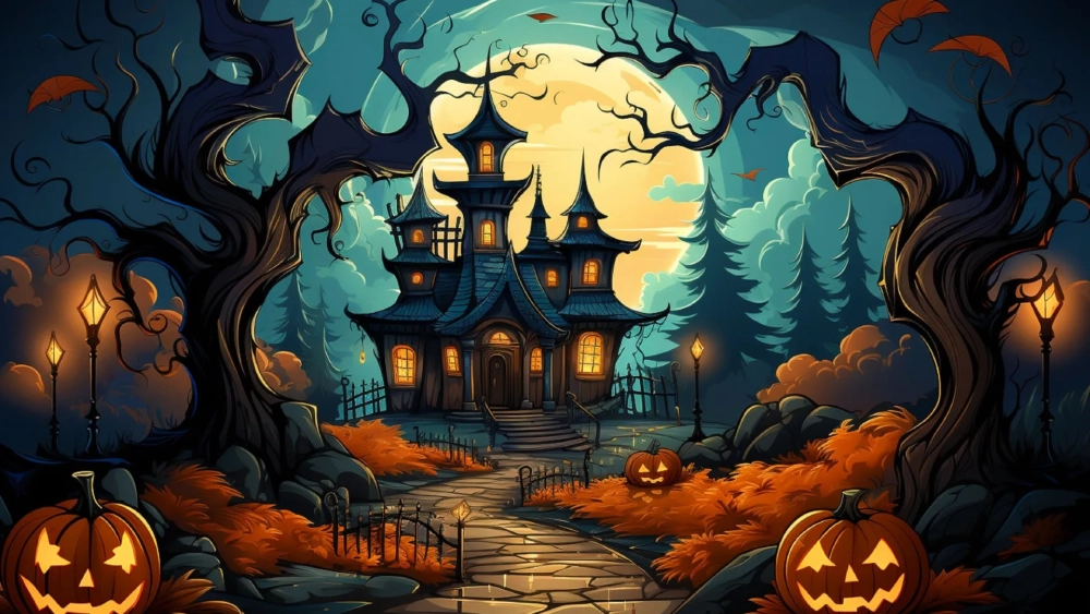 Tạo không gian rùng rợn với hình nền halloween đáng sợ