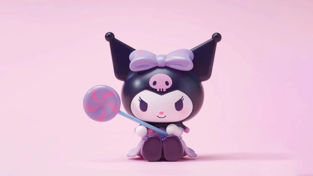 Thêm sắc tím huyền bí với hình nền Kuromi màu tím cực chất