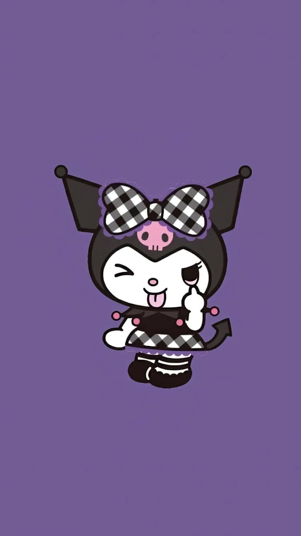 Chất ngầu hết nấc với hình nền Kuromi ngầu cho màn hình của bạn