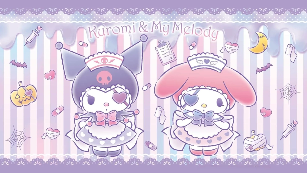 Sự kết hợp đáng yêu từ hình nền máy tính Cinnamoroll và Kuromi