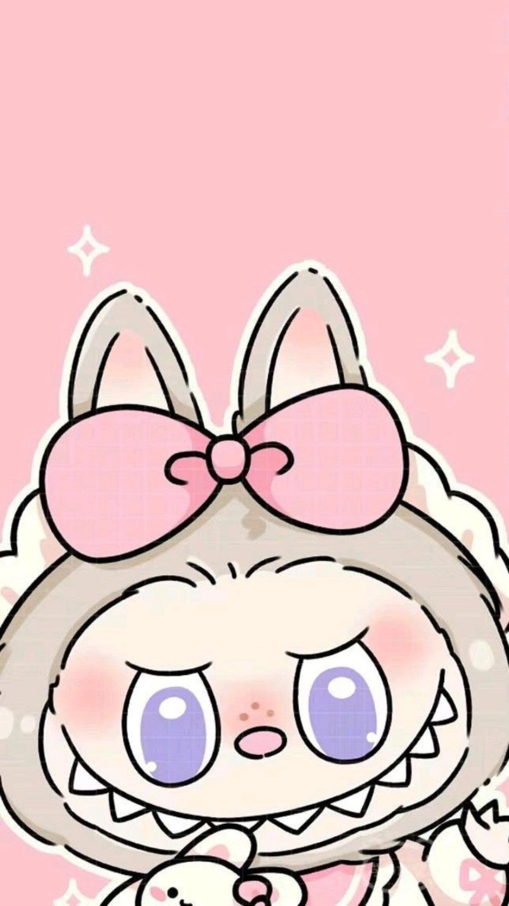 Ngộ nghĩnh với hình nền Labubu cute chibi đáng yêu