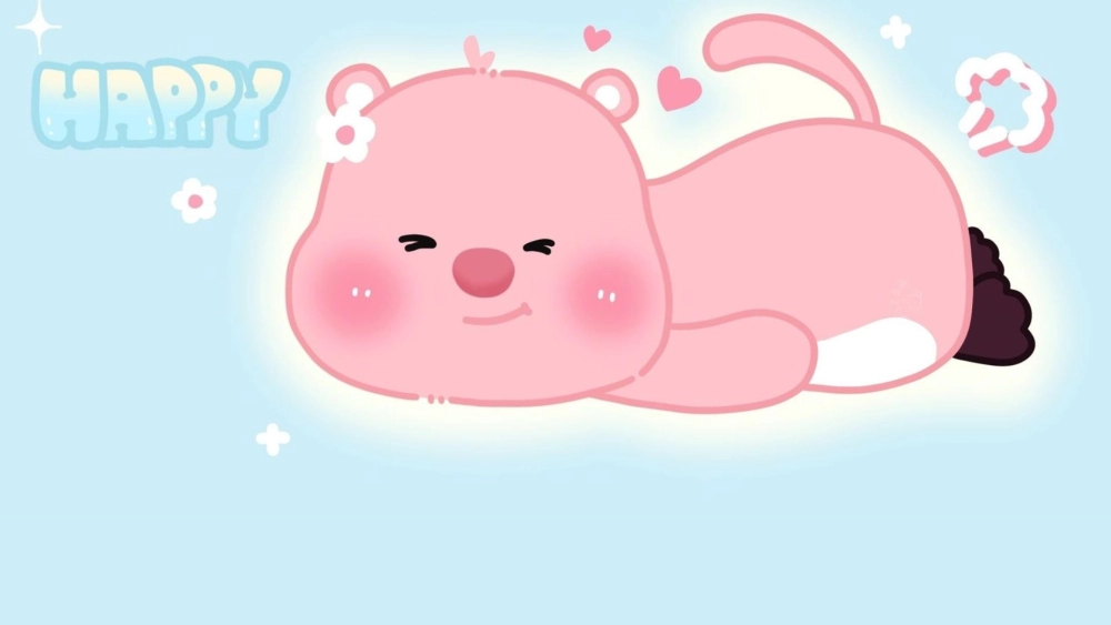 Ai yêu sự dễ thương không thể bỏ lỡ hình nền Loopy cute cho máy tính
