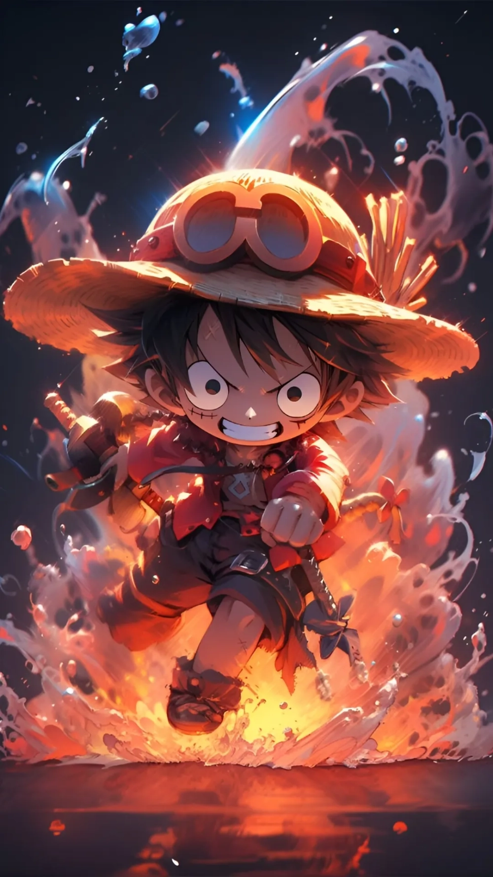 Hình nền đẹp 3D ngầu Luffy cho một chiếc điện thoại cực chất
