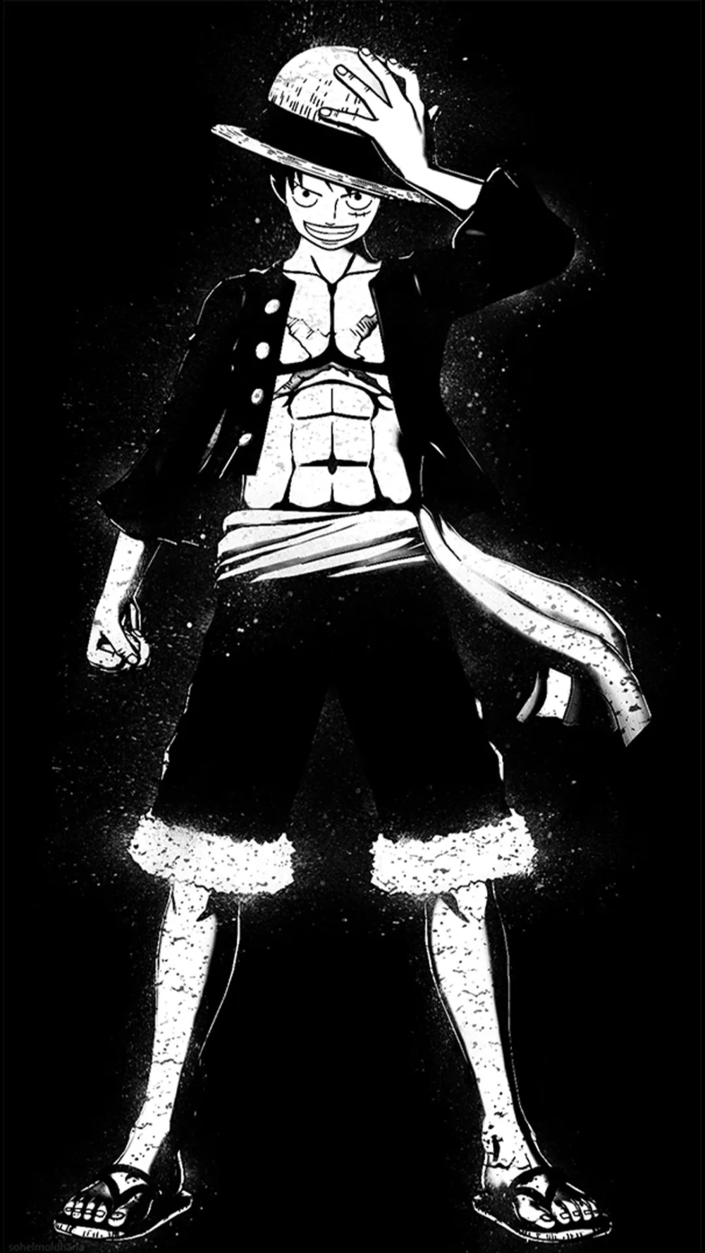 Thêm phong cách với ảnh nền Luffy ngầu