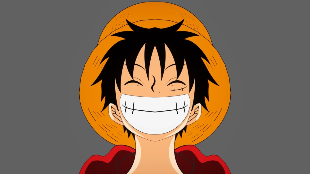 Hình nền máy tính One Piece cute với hình ảnh Luffy dễ thương