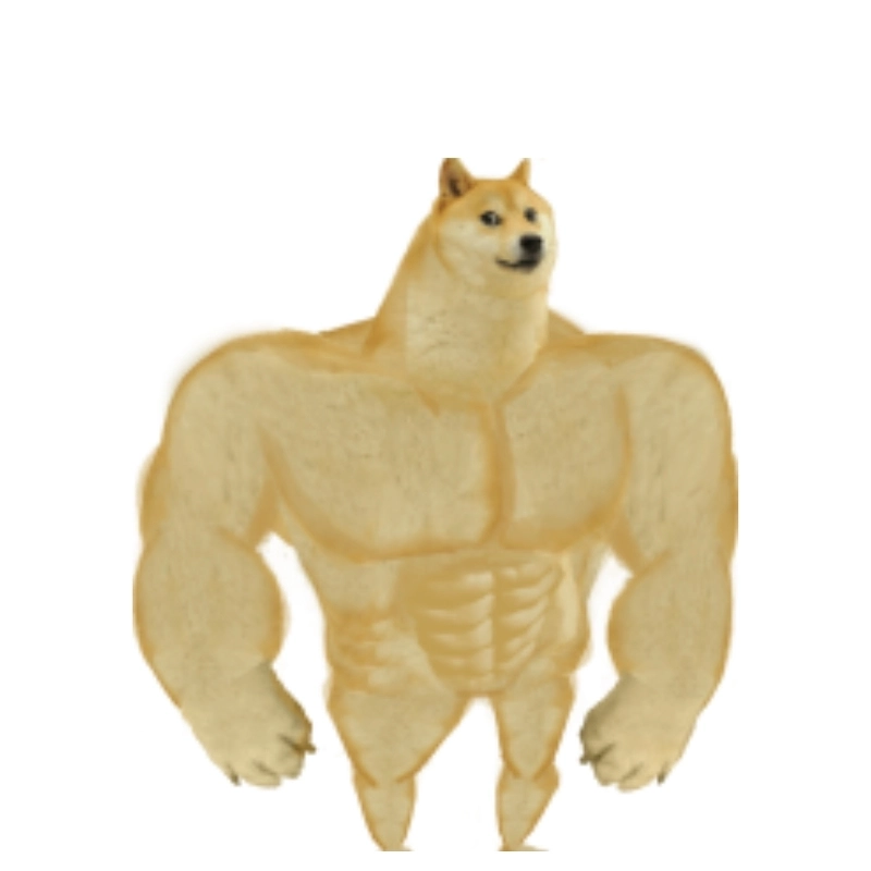 Meme chó shiba cơ bắp cực ngầu