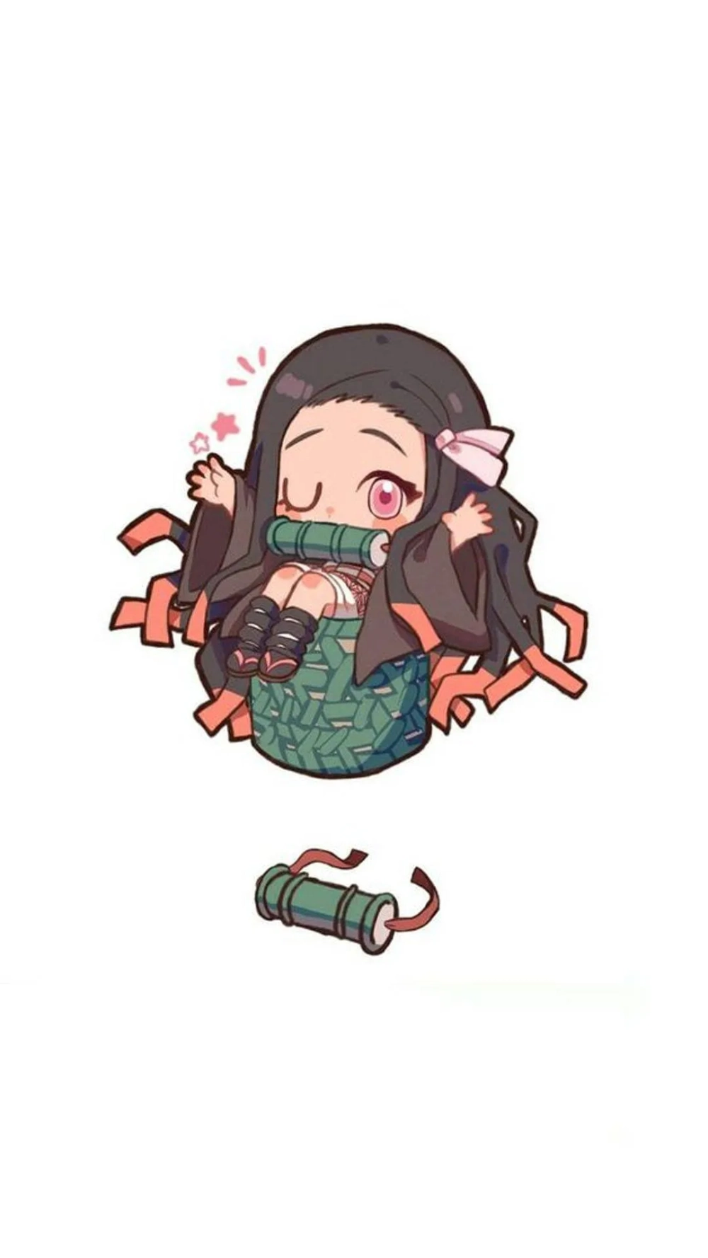 Đốn tim fan với ảnh Nezuko chibi cute siêu dễ thương