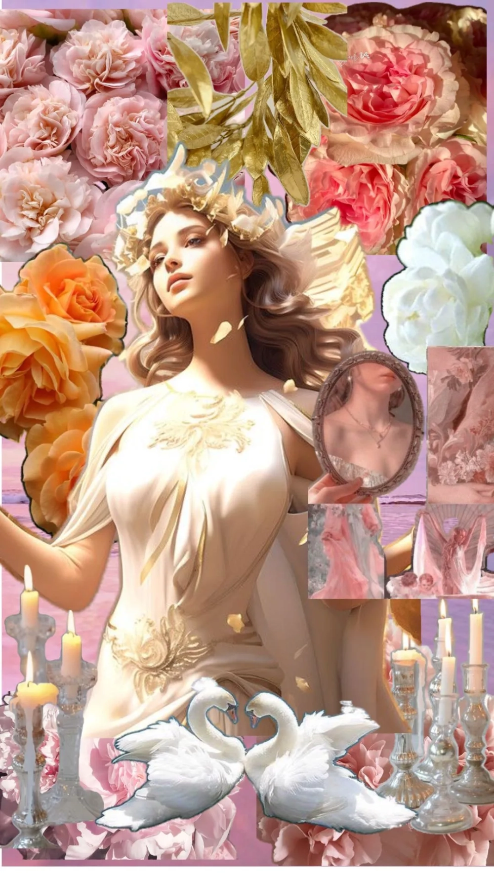 Độc đáo và đậm chất thần thoại với hình nền nữ thần Aphrodite lá nguyệt quế