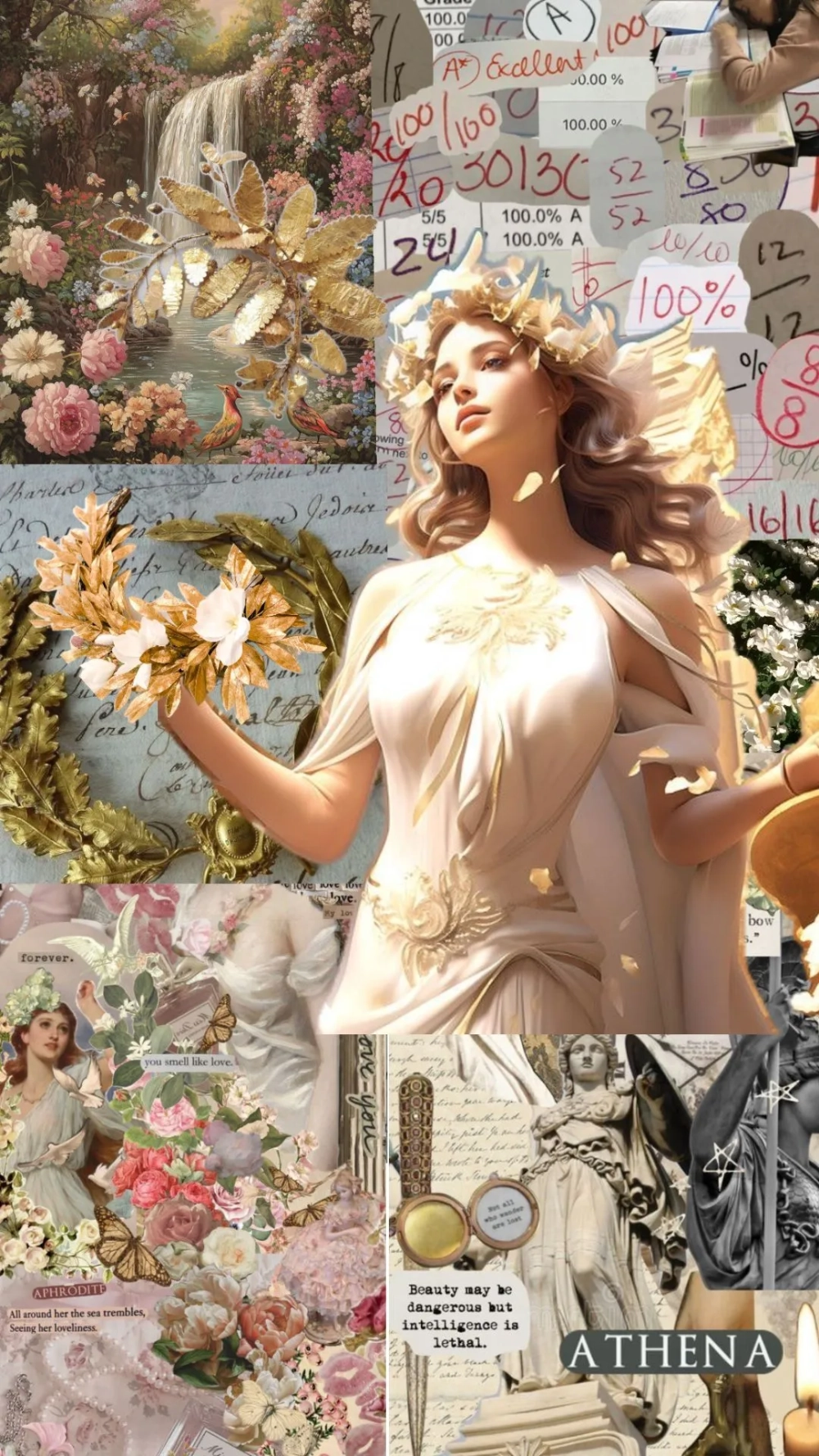 Vẻ đẹp quyền lực toát lên qua hình nền nữ thần Aphrodite đeo vòng nguyệt quế