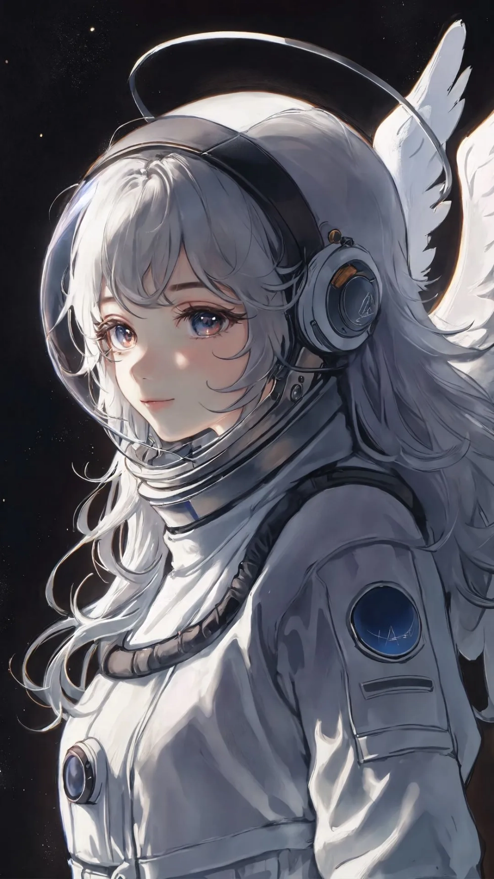 Khám phá phong cách anime với hình nền phi hành gia anime nghệ thuật