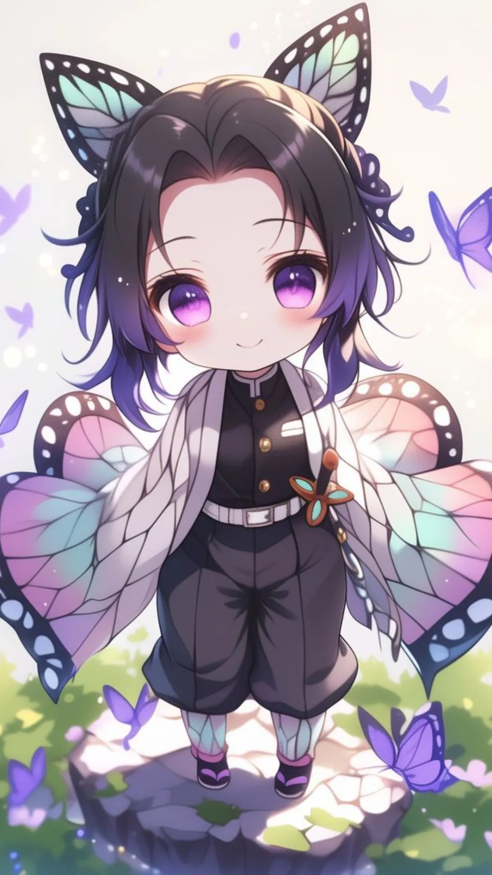 Đậm chất anime với hình ảnh Shinobu chibi cực đáng yêu