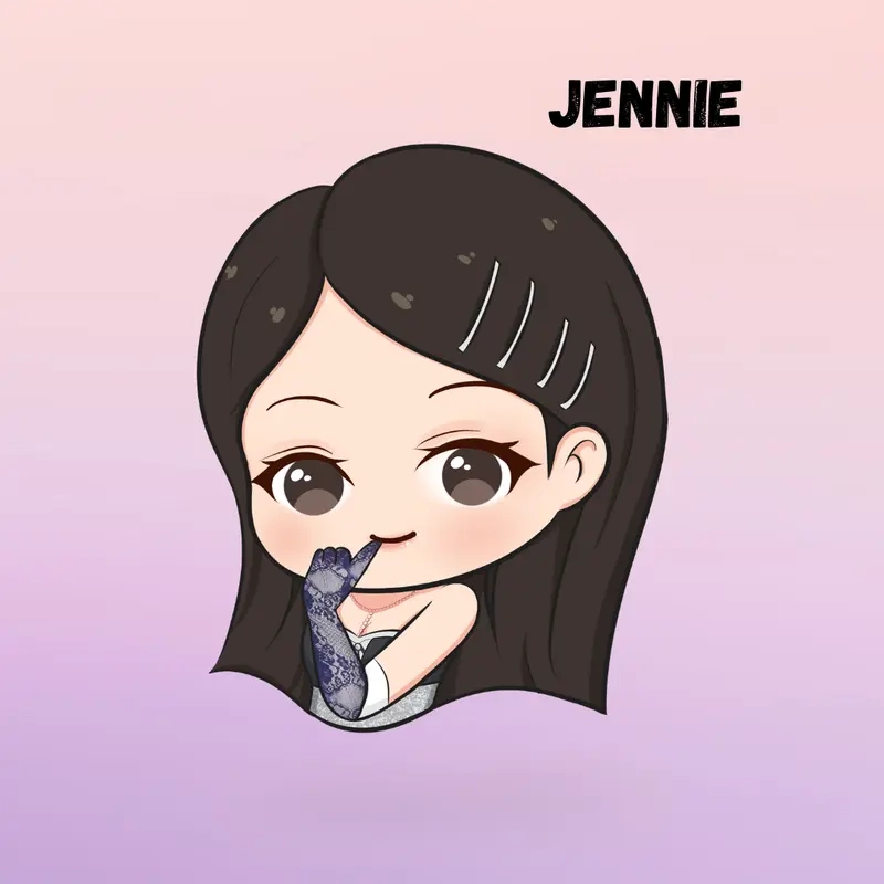 Dễ vẽ cực kỳ với mẫu ảnh jennie chibi dễ vẽ