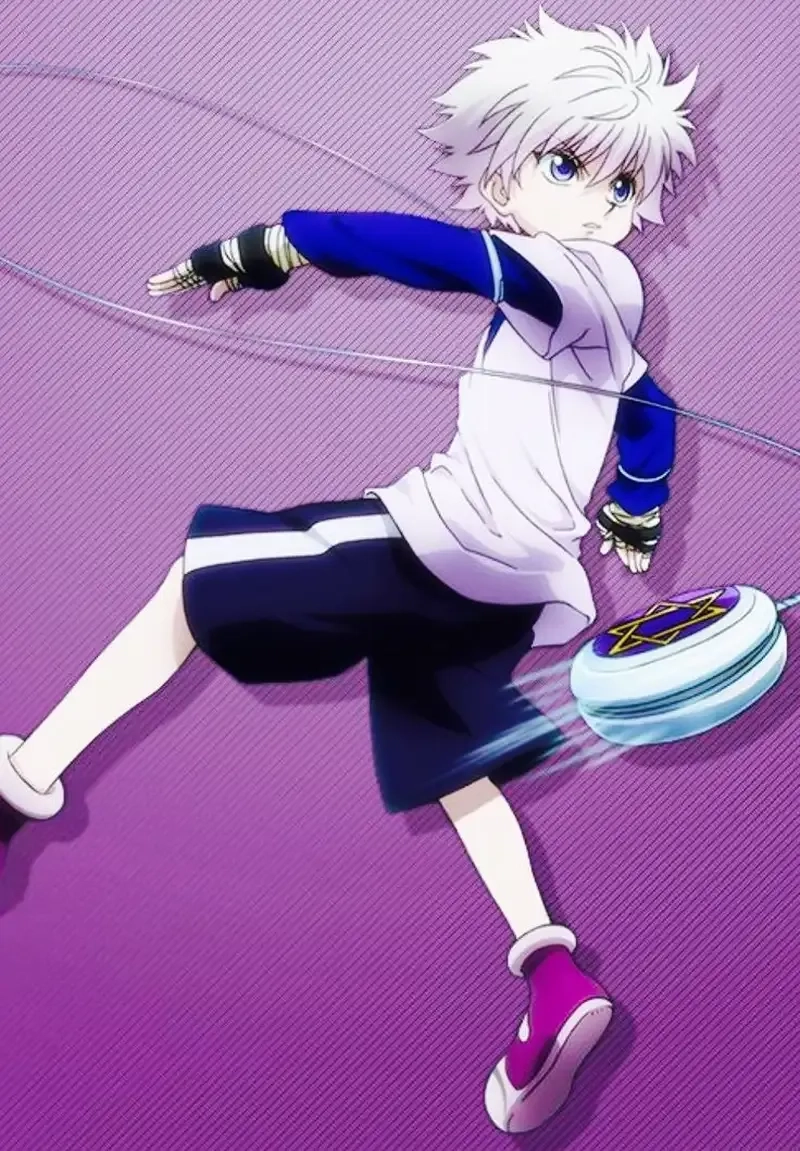 Killua mang ánh mắt lạnh lùng nhưng đầy cuốn hút