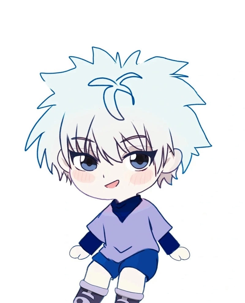 Anime Killua chibi xuất hiện với phong cách siêu dễ thương