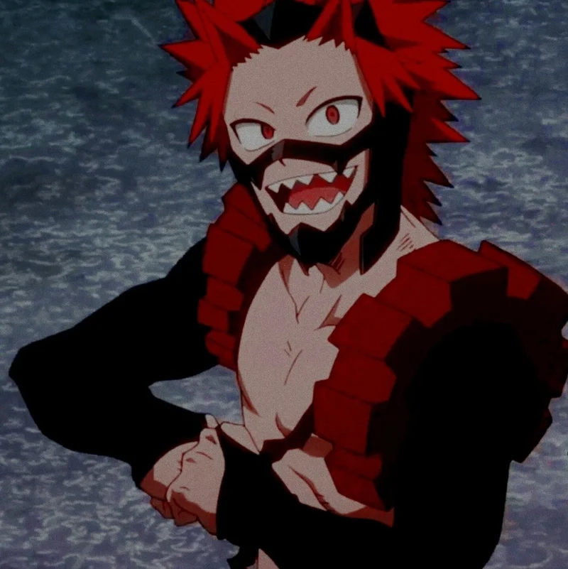 Kirishima Eijiro nổi bật với mái tóc đỏ rực lửa