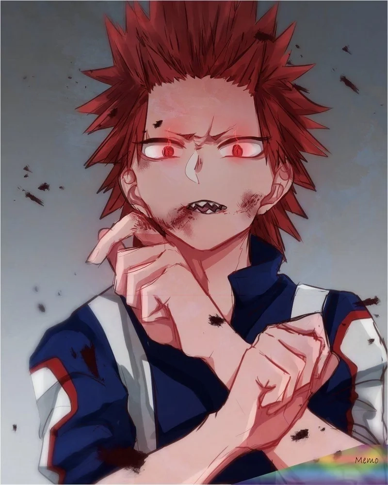 Kirishima Eijirou manga thể hiện nhiều cảm xúc sâu sắc