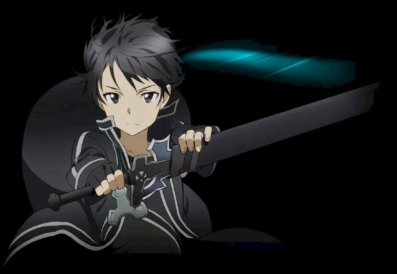 Hình Kirito thể hiện rõ nét khí chất anh hùng