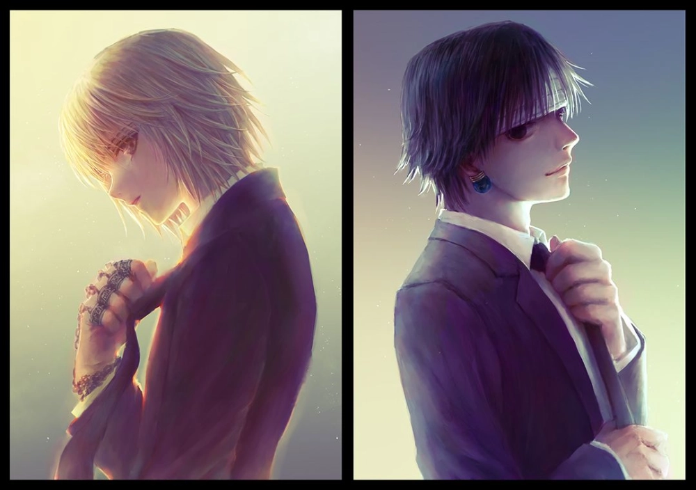 Hunter x Hunter Kurapika x Chrollo là chủ đề fanart nổi bật trong cộng đồng