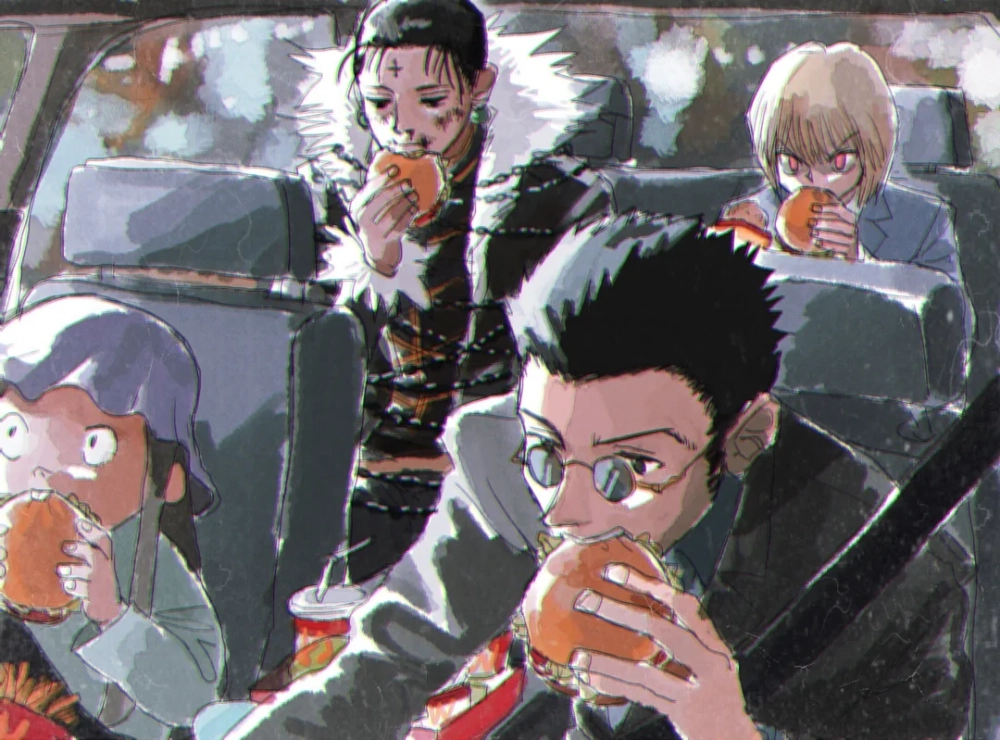 Leorio x Chrollo fanart khai thác mối liên kết kỳ lạ giữa hai phe đối lập