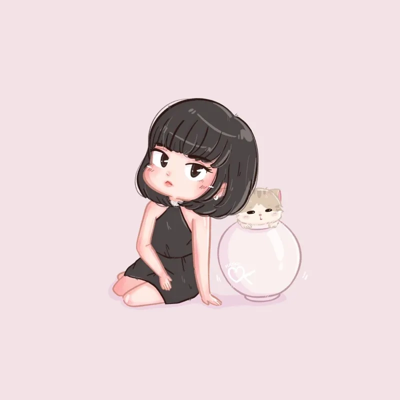 Trọn bộ lisa blackpink chibi đẹp hút hồn
