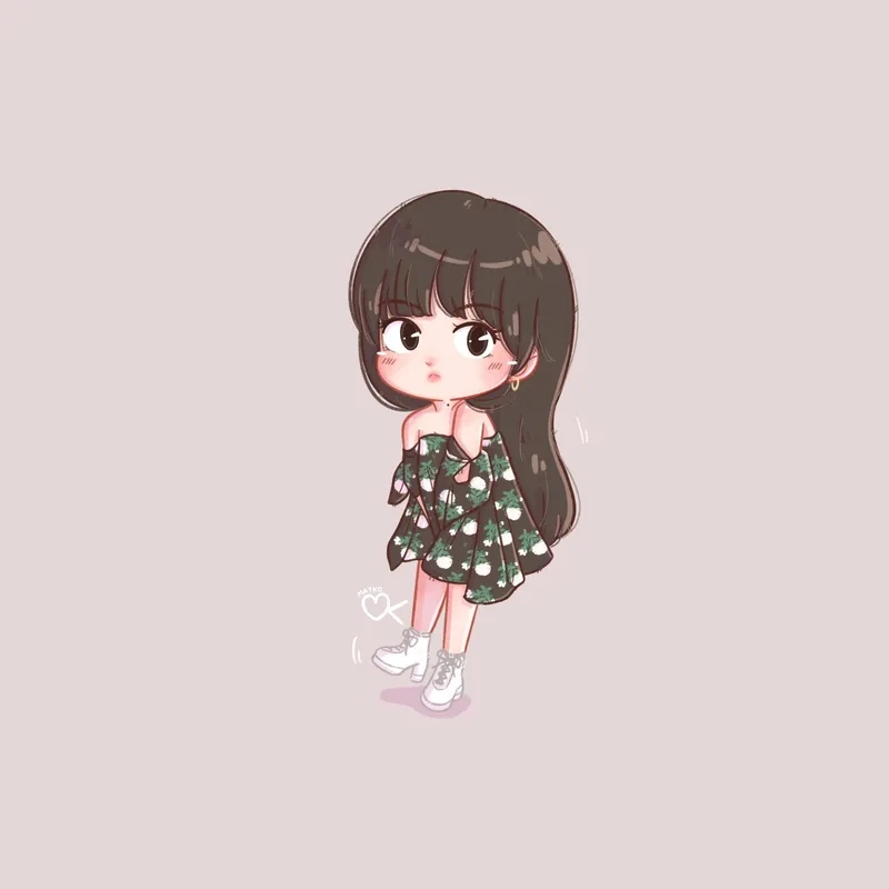 Tự tay vẽ lisa chibi dễ vẽ theo từng bước