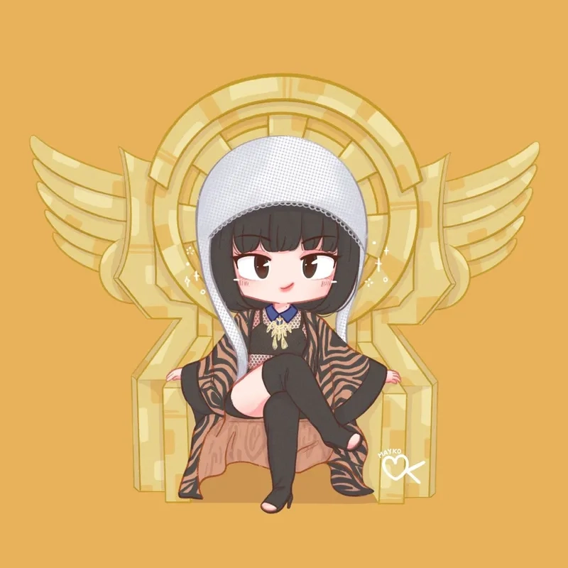 Đẹp khó cưỡng với ảnh lisa blackpink cute chibi