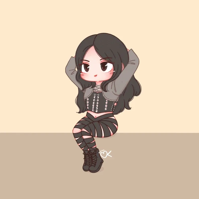 Hướng dẫn chi tiết cách vẽ lisa blackpink chibi