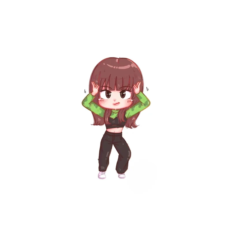 Mẫu hình lisa blackpink chibi siêu nghệ thuật