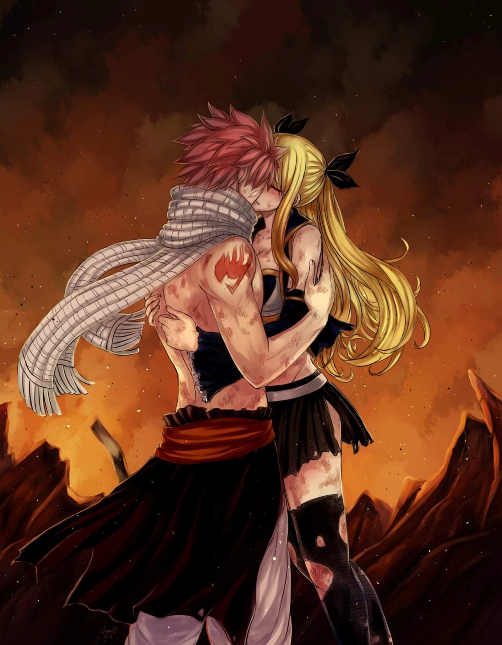 Natsu x Lucy fanart mang đến những hình ảnh đẹp mê hồn