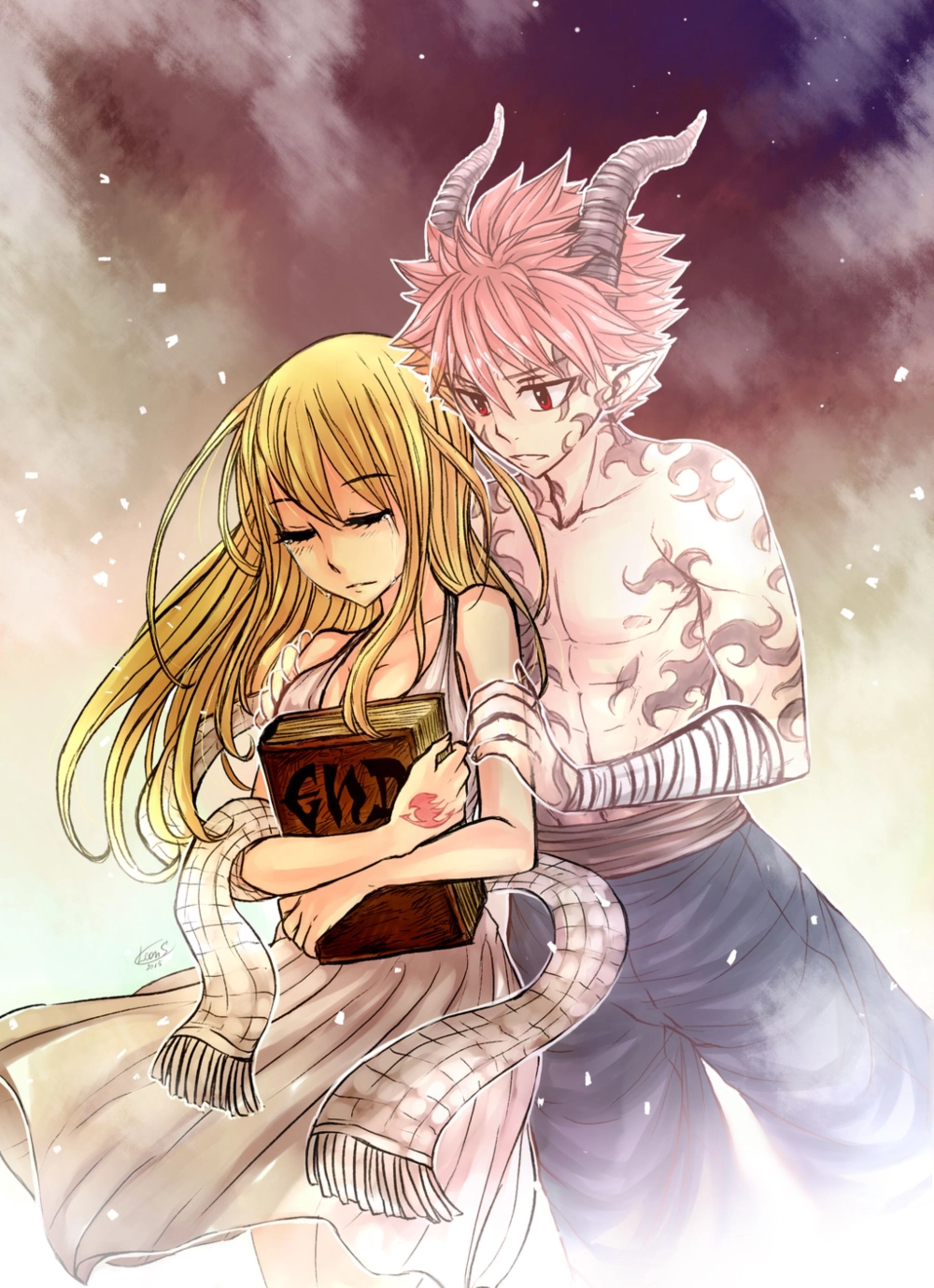 Natsu ôm Lucy là phân cảnh khiến nhiều fan xúc động