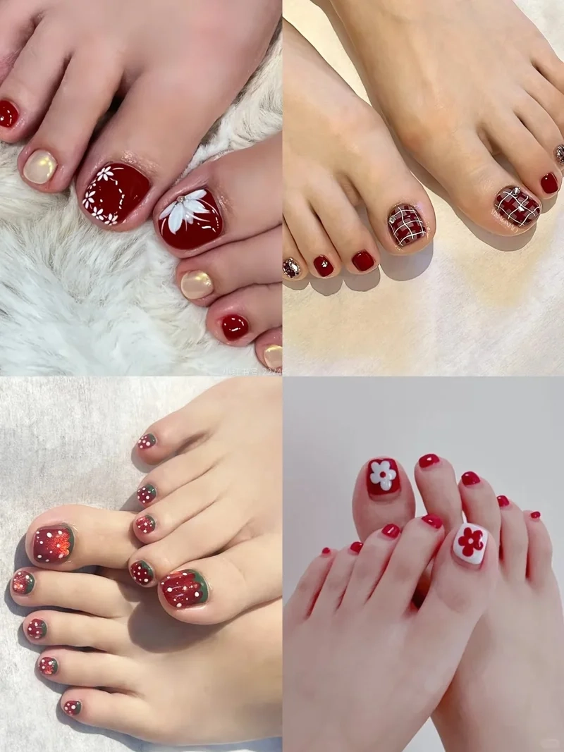 Dành cho nàng mê sự tối giản với nail chân đơn giản cho da ngăm