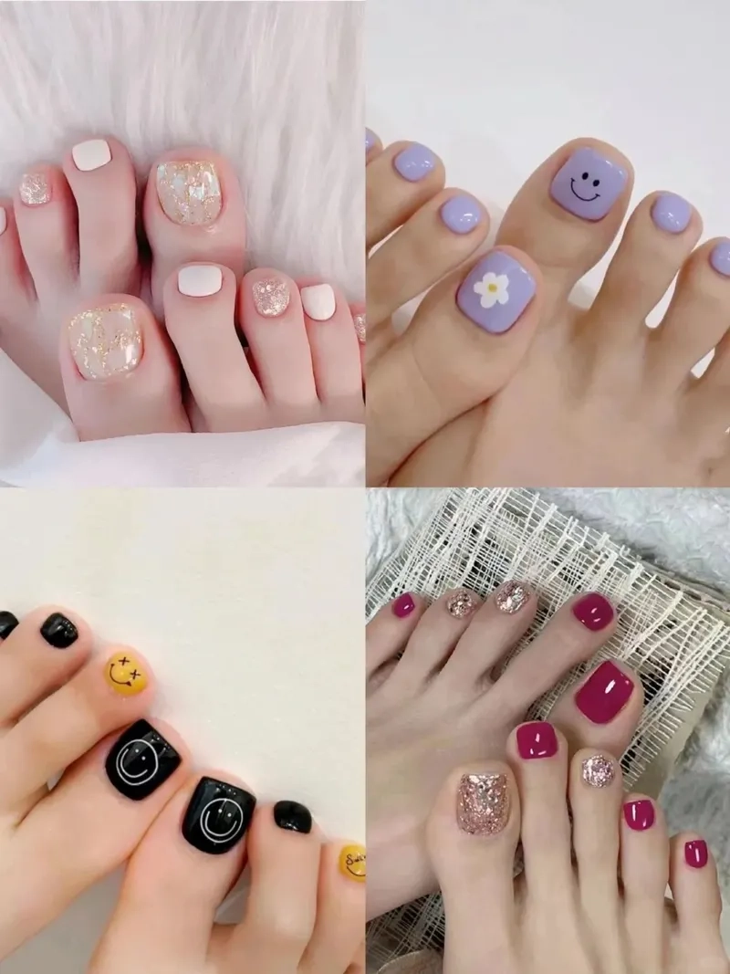 Những mẫu móng chân đẹp nhẹ nhàng cho vẻ đẹp tự nhiên