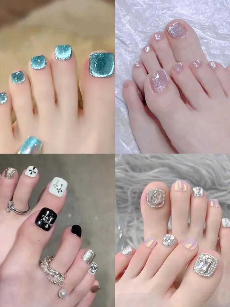 Đơn giản nhưng cực kỳ xinh đẹp với mẫu nail móng chân đẹp