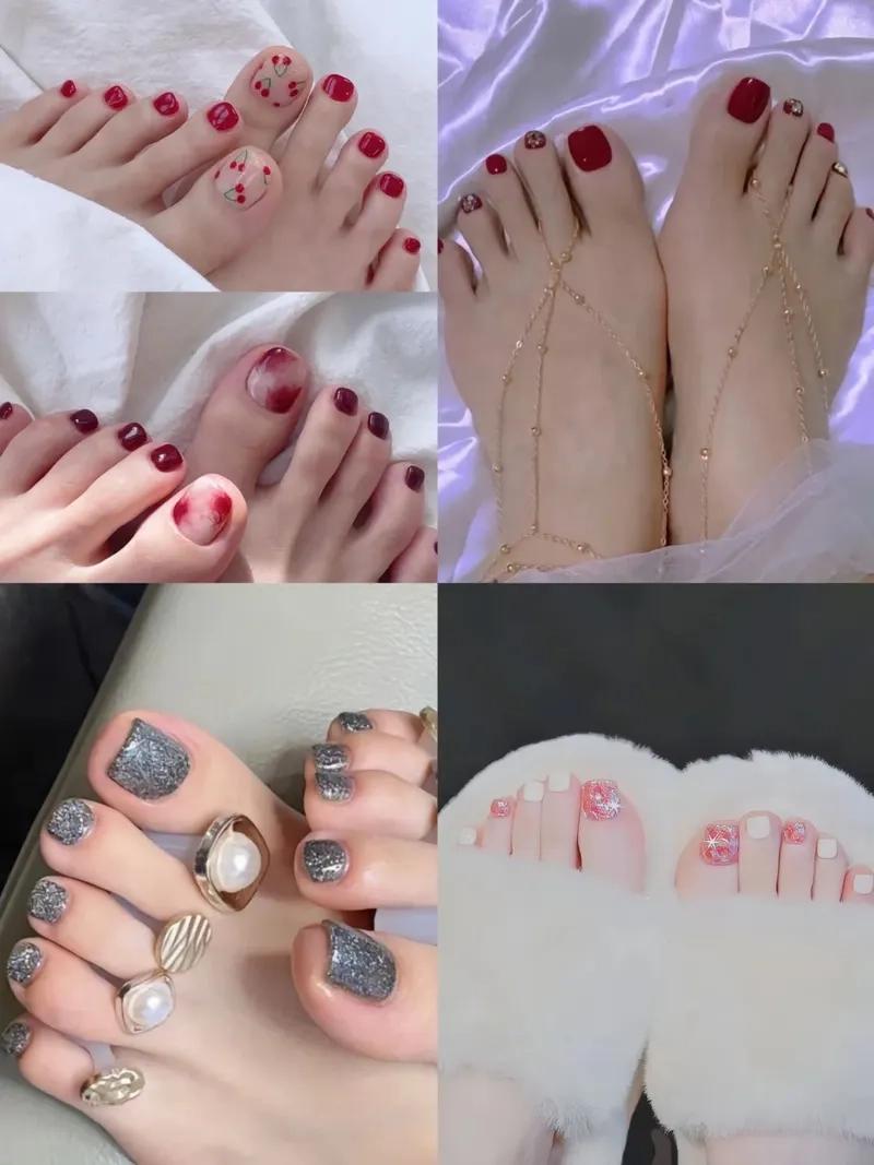 Đơn giản mà sang trọng với hình ảnh sơn móng chân đẹp