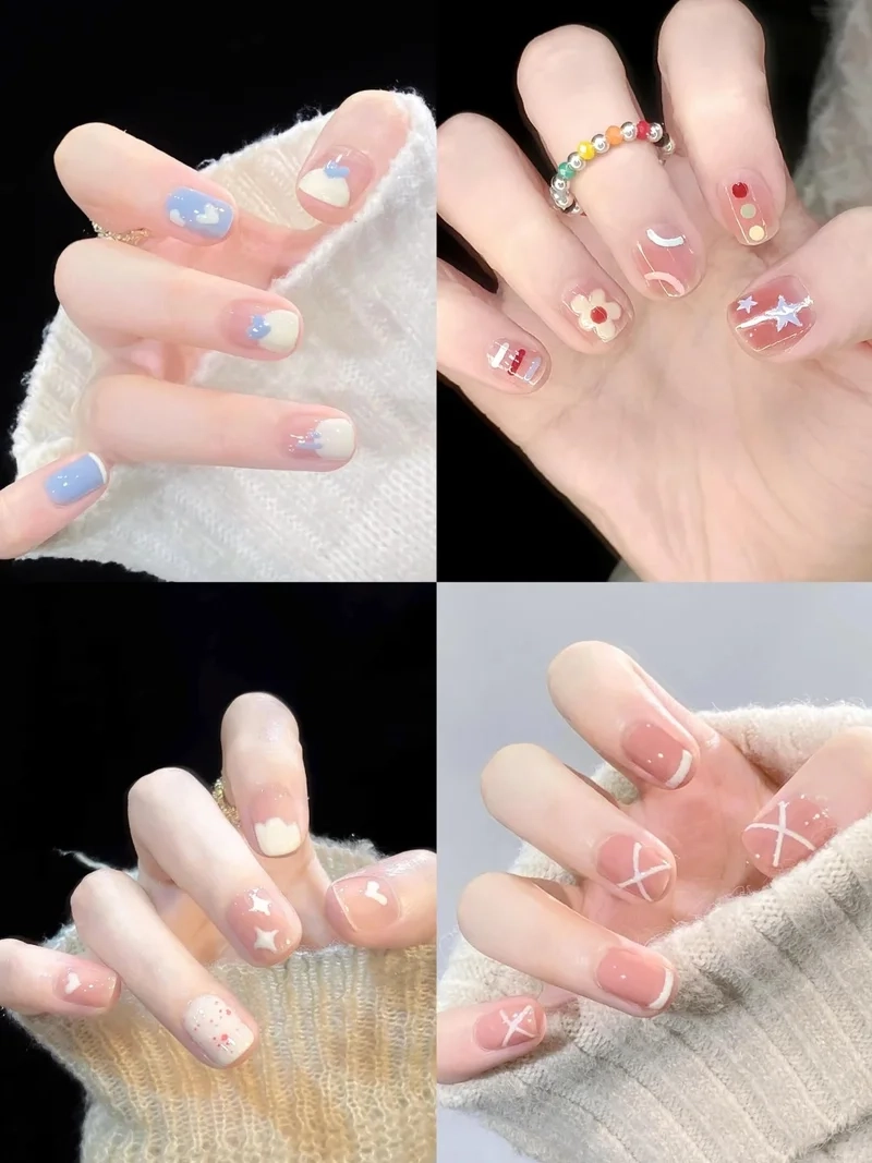Gọn gàng nhưng vẫn thu hút với móng tay ngắn đơn giản