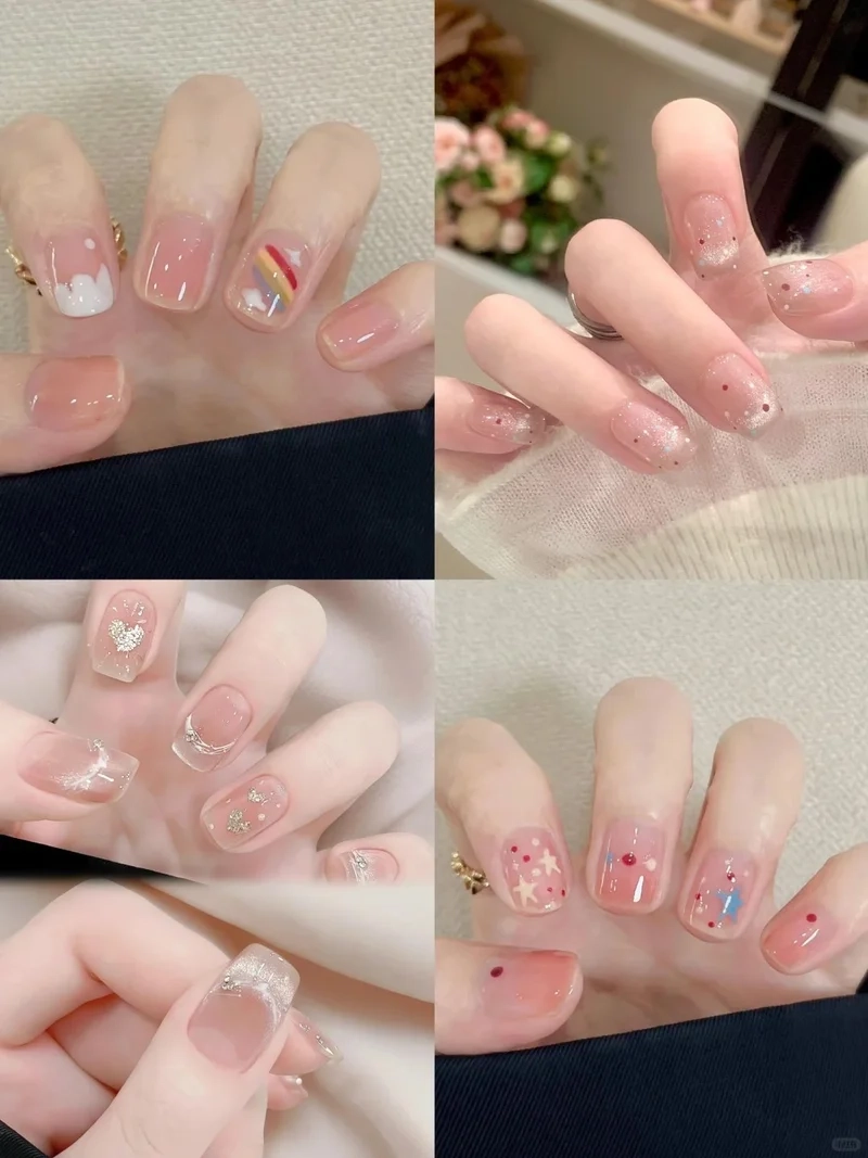 Nhẹ nhàng và tinh tế với mẫu nail ngắn nhẹ nhàng