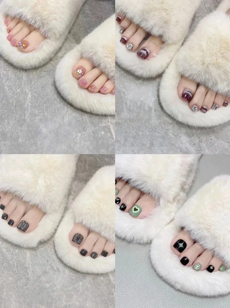 Tạo điểm nhấn với màu nail tôn da chân cực kỳ dễ thương