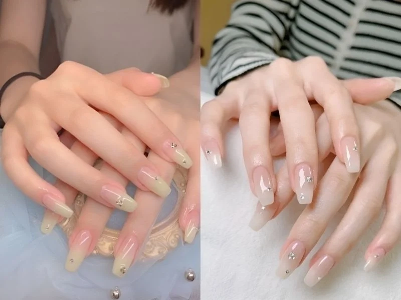 Mỗi ngón tay là một tác phẩm với móng tay đẹp đính đá